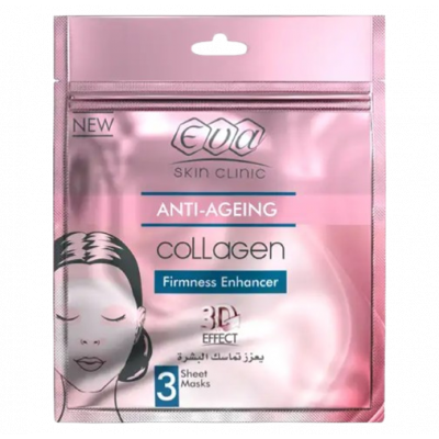 EVA SKIN CLINIC ANTI-AGEING COLLAGEN SHEET MASK FIRMNESS ENHANCER — 3 SHEET MASKS